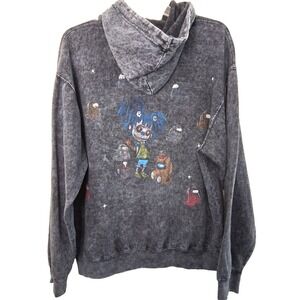 Punk Emo Indie Sleaze Grunge Goth Sweatshirt Hoodie Size Med Among US Game Paint